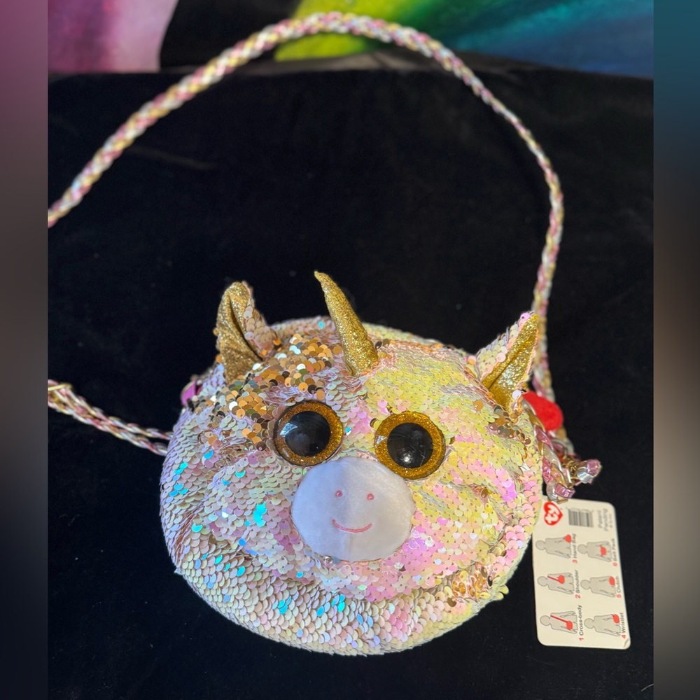 TY Sequin Unicorn Crossbody Bag for Kids